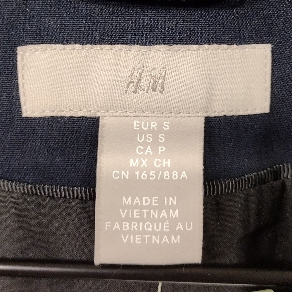 NWT H&M Tailored Blazer Women's S Blue Office Career Retro 90s Y2K Work - Picture 10 of 11